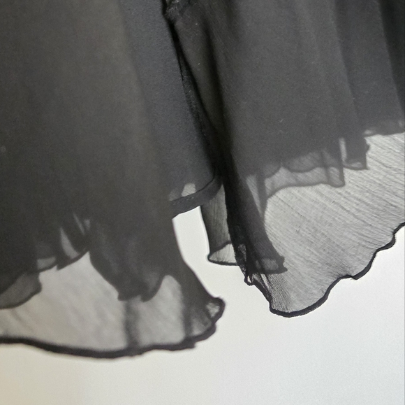 Vintage 90s black tiered midi skirt - Picture 6 of 8